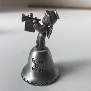 Precious Moments Pewter mini Angel Bell 1982 VTG